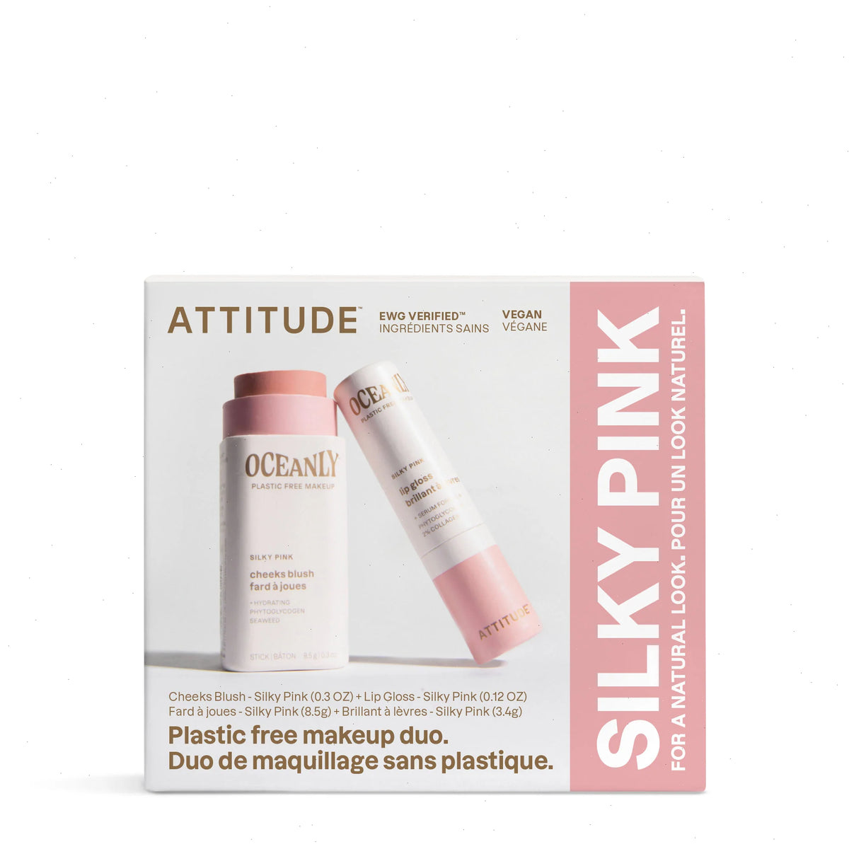 Blush & Lip Gloss - Duo Silky Pink Unscented-Bundle